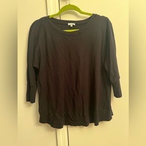 Splendid size small black waffle shirt. 3/4 sleeve.